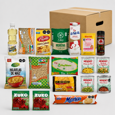 Despensa Completa Básica DES-08 | 18 Productos con Leche y Alimentos para una Nutrición Más Completa