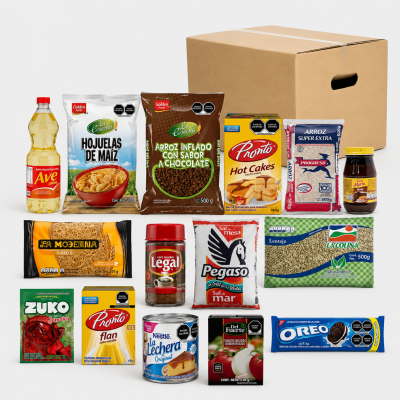 Despensa Completa Básica DES-09 | 16 Productos con Café y Leche para Mayor Bienestar Familiar