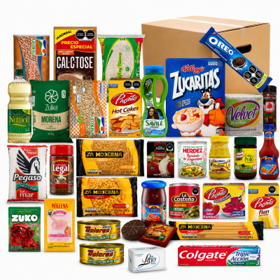 Despensa Super Completa DES-22 | 34 Productos con Café, Proteína y Marcas Reconocidas