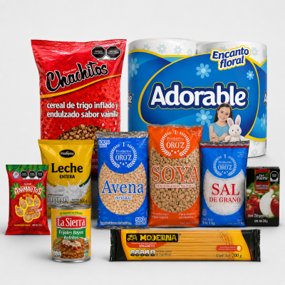 Despensa Económica DES-51 | 10 Productos Esenciales con Proteína y Leche en Polvo